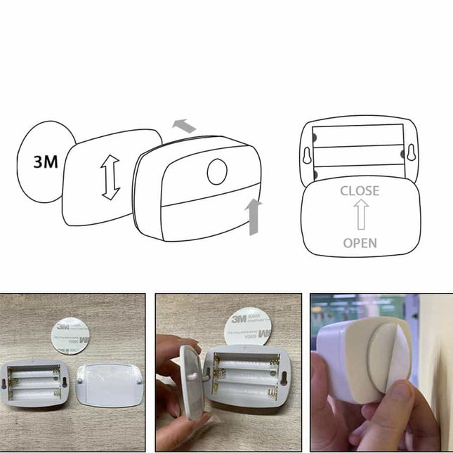 Langaton LED-kaappivalo liiketunnistimella