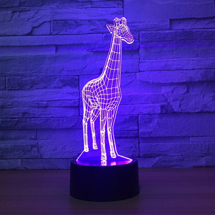 Kirahvi 3D-illuusio LED-lamppu kosketustoiminnolla