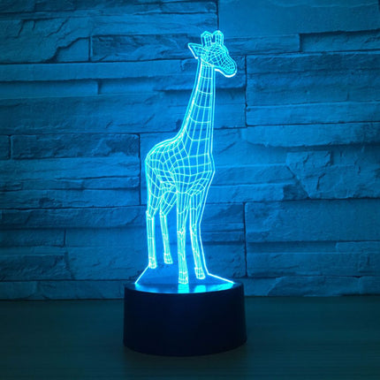 Kirahvi 3D-illuusio LED-lamppu kosketustoiminnolla