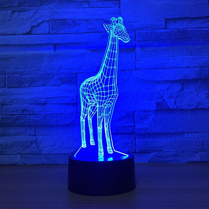 Kirahvi 3D-illuusio LED-lamppu kosketustoiminnolla