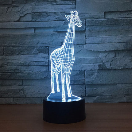 Kirahvi 3D-illuusio LED-lamppu kosketustoiminnolla