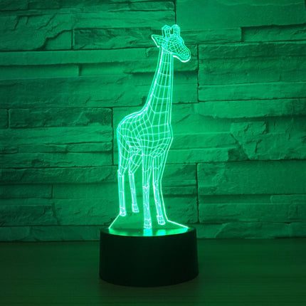 Kirahvi 3D-illuusio LED-lamppu kosketustoiminnolla