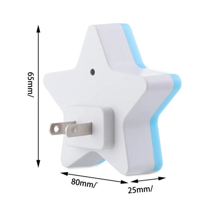Tähti-seinäyövalo kaukosäätimellä pistorasiaan