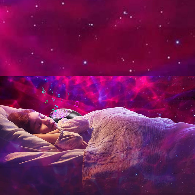 Galaksiprojektori yövalo Bluetooth-kaiuttimella