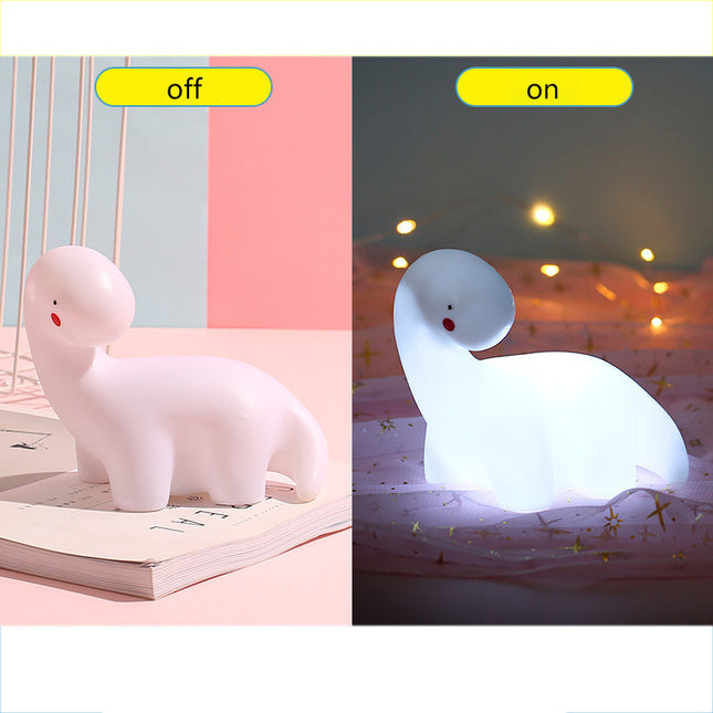 Söpö dinosaurus-yövalo lastenhuoneen sisustukseen