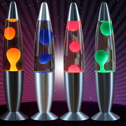 Retro laavalamppu tunnelmavaloksi makuuhuoneeseen