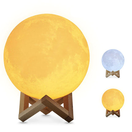 Kuun muotoinen LED-yövalo jalustalla