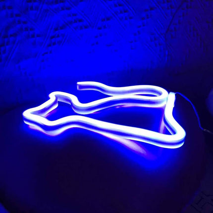 Kissan muotoinen LED-neonvalo sisustukseen