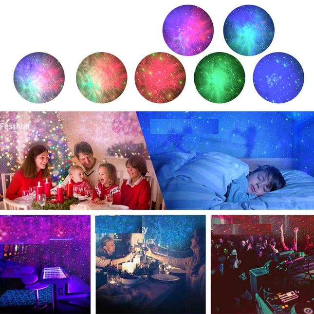 Galaksiprojektori tähtisumulla ja lasertähdillä