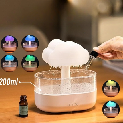 Pilvi-yövalo ja ilmankostutin yhdistelmä