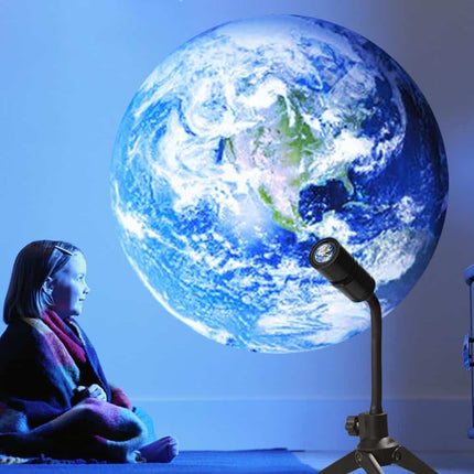 Maa ja kuu 360 pyörivä projektorilamppu