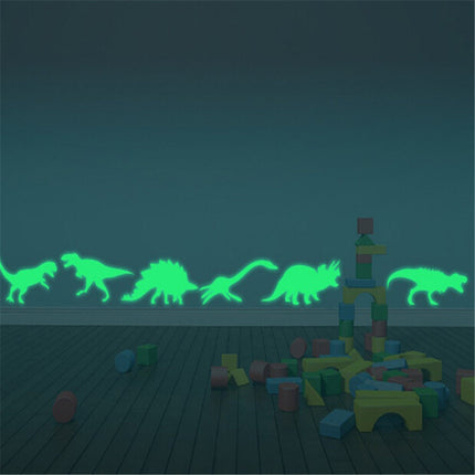 Pimeässä hohtavat dinosaurus seinätarrat