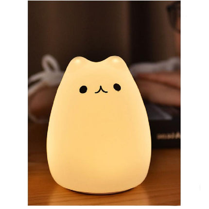 Ladattava silikoninen kissa-yövalo