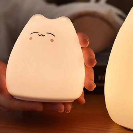 Hassu silikoninen kissa-yövalo