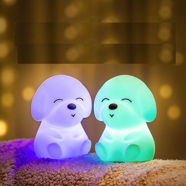 Ladattava silikoninen koiranpentu yövalo