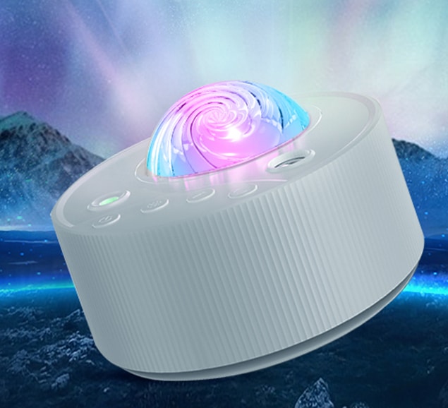 Revontuli-tähtiprojektori kaiuttimella ja kaukosäätimellä