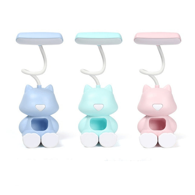 Ladattava kissa LED-lukulamppu yövalolla