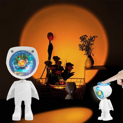 Robotti auringonlasku projektori LED-yövalo