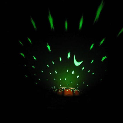 Kilpikonna pehmolelu yövalo projektorilla