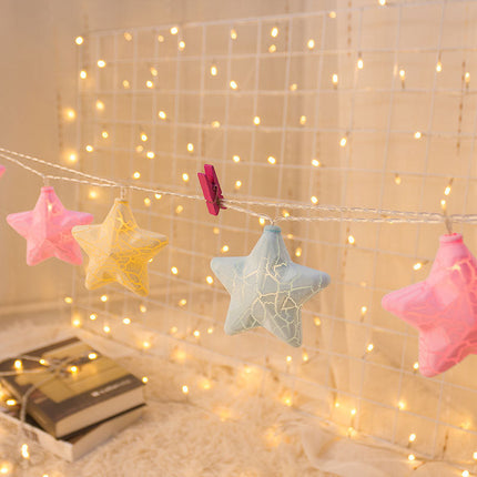 Värikäs tähti LED-valosarja koristeeksi