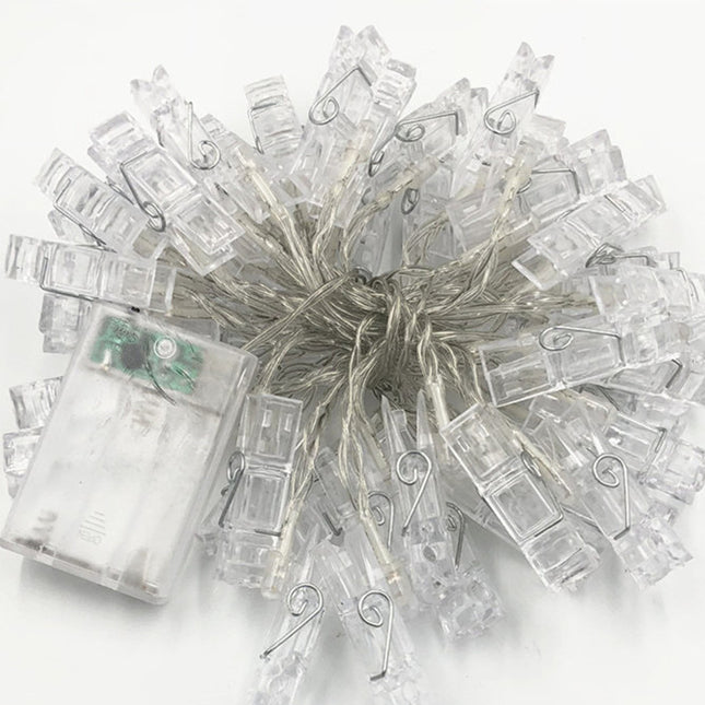 LED-valosarja klipseillä valokuvien ripustukseen