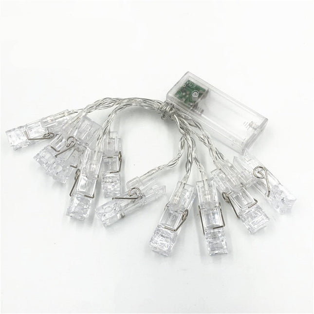 LED-valosarja klipseillä valokuvien ripustukseen