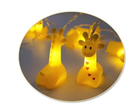 Suloinen kirahvi-valoketju lapsille