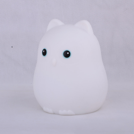 Pehmeä silikoninen pöllö-yövalo kaukosäätimellä