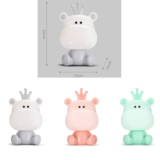 Söpö virtahepo-yövalo lapsille kosketustoiminnolla