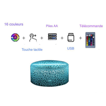 Hevosen pää 3D-illuusio LED-lamppu