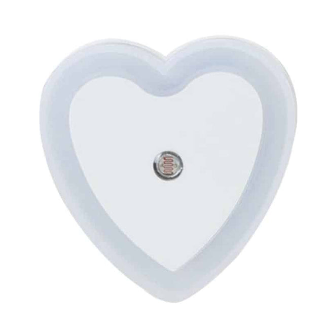 Sydämen muotoinen LED-yövalo hämärätunnistimella