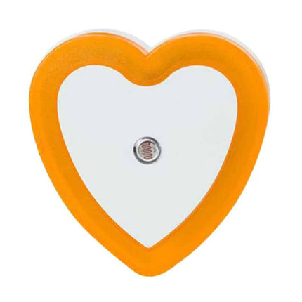 Sydämen muotoinen LED-yövalo hämärätunnistimella