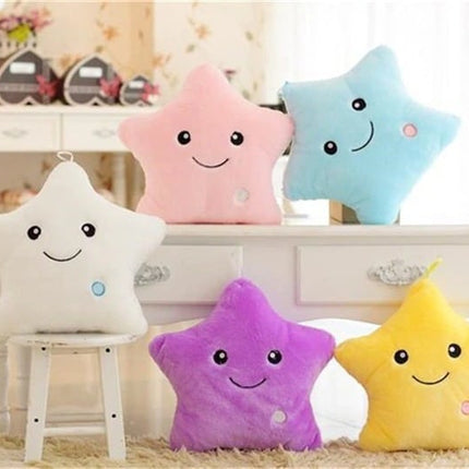 Sininen pehmo tähti LED-yövalo