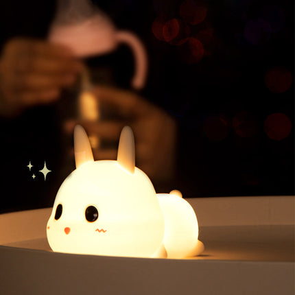 Makaava silikoninen LED-pupu yövalo