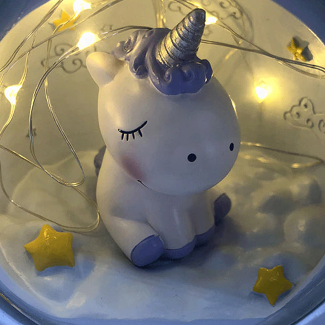 Pastellivärinen yksisarvinen LED-yövalo lapsille