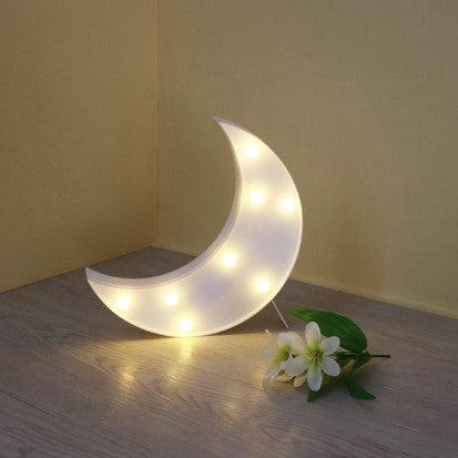Värikäs LED-kuu koristevalo