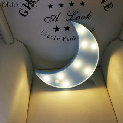 Värikäs LED-kuu koristevalo