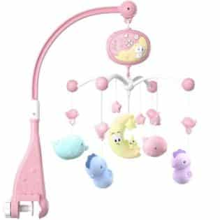 Vauvan mobile pinnasänkyyn projektorilla