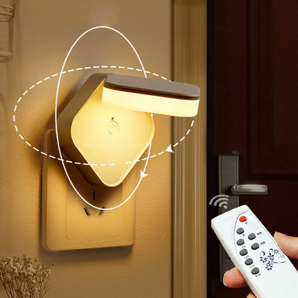 Kaukosäädettävä seinäyövalo suoraan pistorasiaan