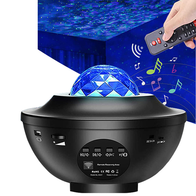 Valtameriprojektori musiikilla lasten yövalo