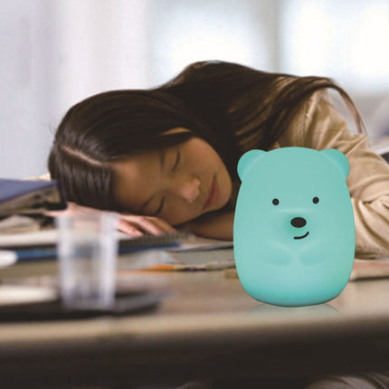 Silikoninen nalle-yövalo kaukosäätimellä lapselle