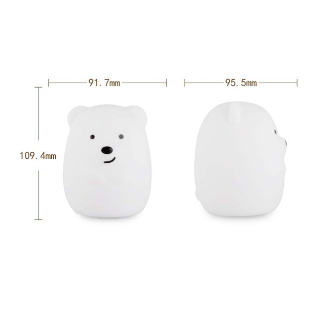 Silikoninen nalle-yövalo kaukosäätimellä lapselle