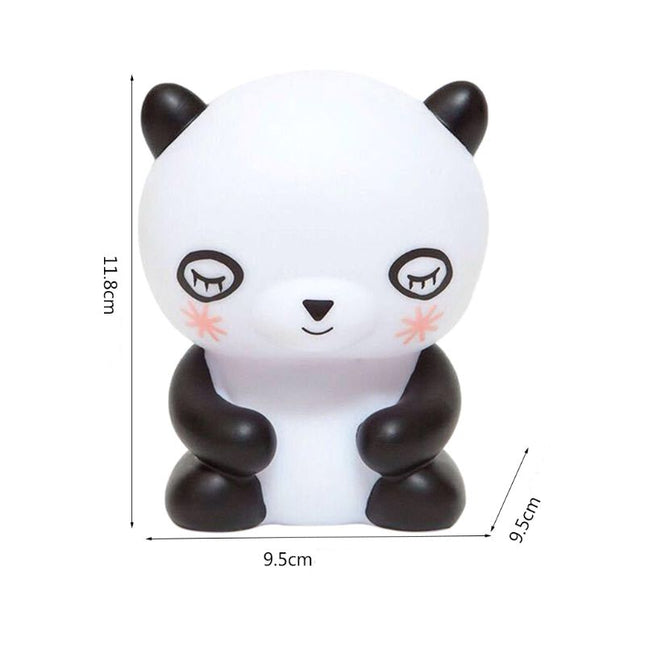 Pehmeä silikoninen panda-yövalo vauvalle