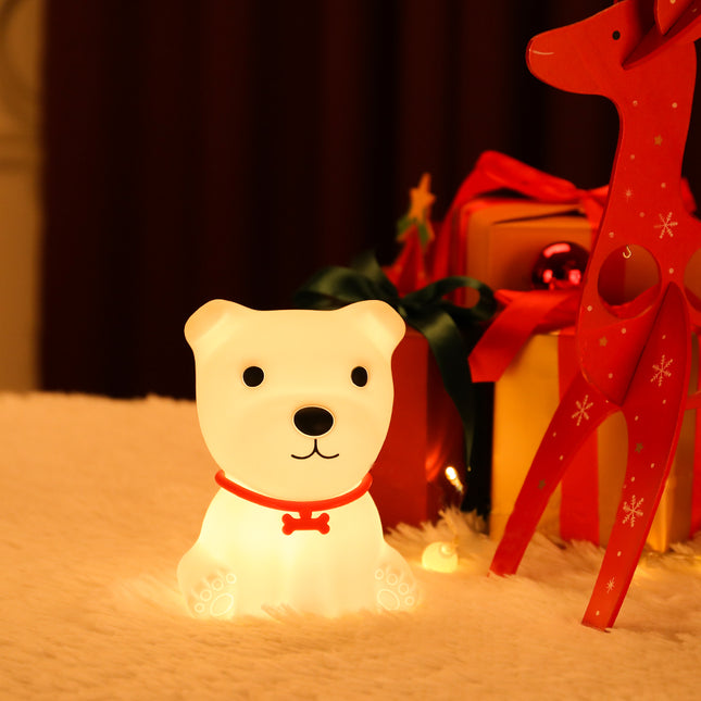 Silikoninen koiranpentu yövalo kaukosäätimellä