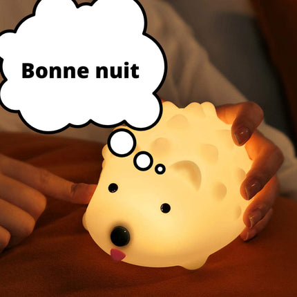 Ladattava silikoninen siili-yövalo vauvan huoneeseen