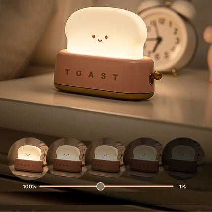 Söpö leivänpaahdin-yövalo USB-latauksella lapsille