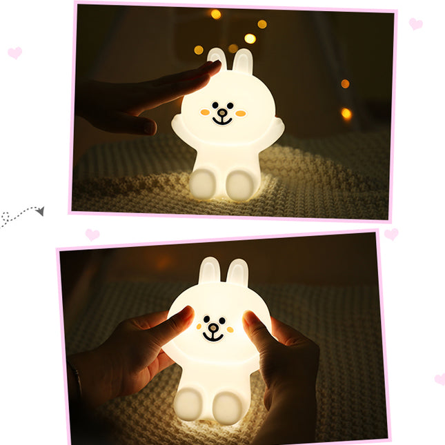 Pehmeä silikoninen pupu yövalo vauvalle