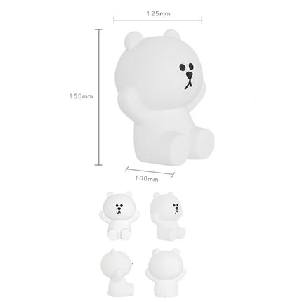 Pehmeä silikoninen nalle yövalo vauvalle