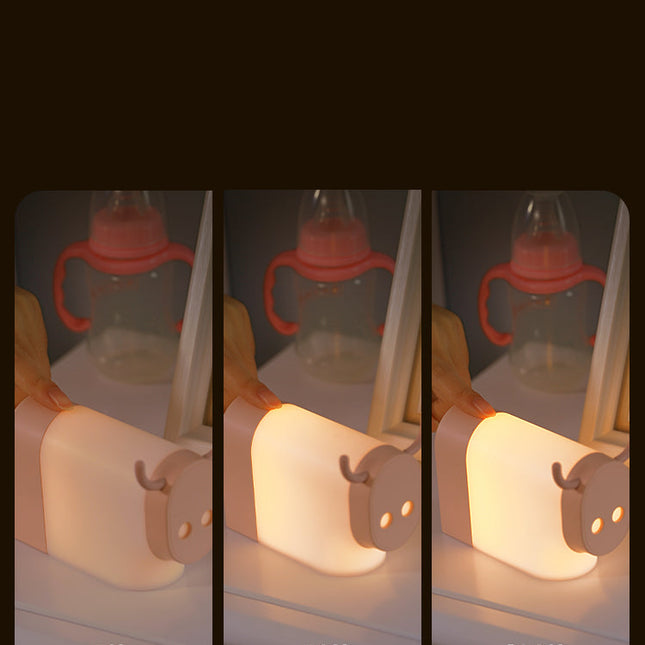 Lehmän muotoinen yövalo lapsille