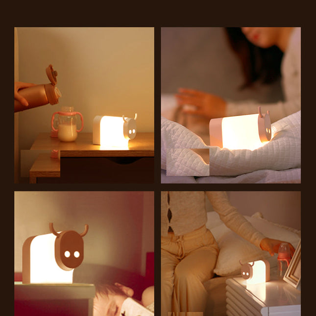 Lehmän muotoinen yövalo lapsille